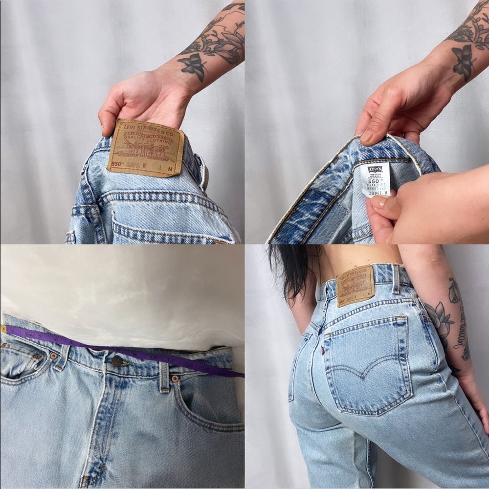 LEVIS 550 VINTAGE LIGHT WASH WEDGIE HIGHWAIST JEAN - Picture 10 of 10